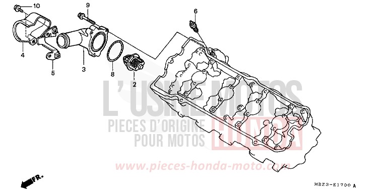 THERMOSTAT for Hornet S FORCE SILVER METALLIC (NH411) from 2001